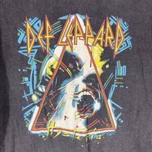 Def Leppard Hysteria Tour  T Shirt M/L 80s Rock Band Faded Grunge Street